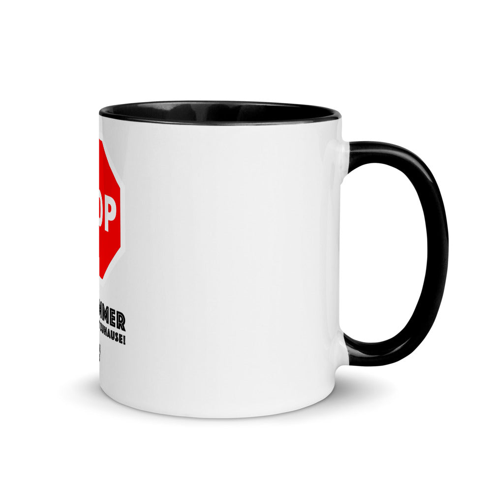 ''STOP'' Tasse gefärbt Innenseite