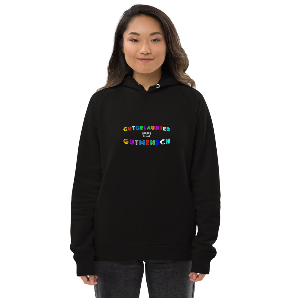 ''GUTGELAUNTER GUTMENSCH'' 100% BIO Damen Hoodie